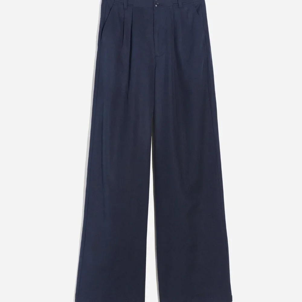 Madewell Harlow Wide-Leg Pant Size 4 Navy Deep Indigo - Picture 13 of 14